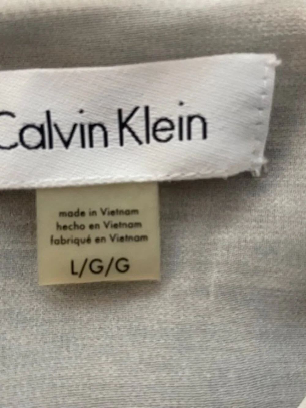 Calvin Klein Sleeveless Metallic Silver Gold Top Size L